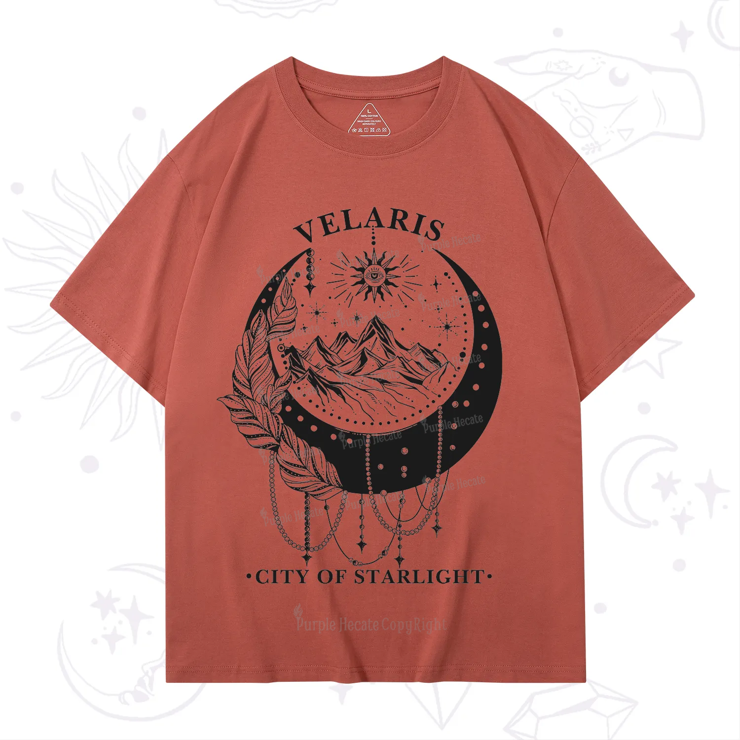 Purplehecate Moonlit Peaks of Starlight T-Shirt