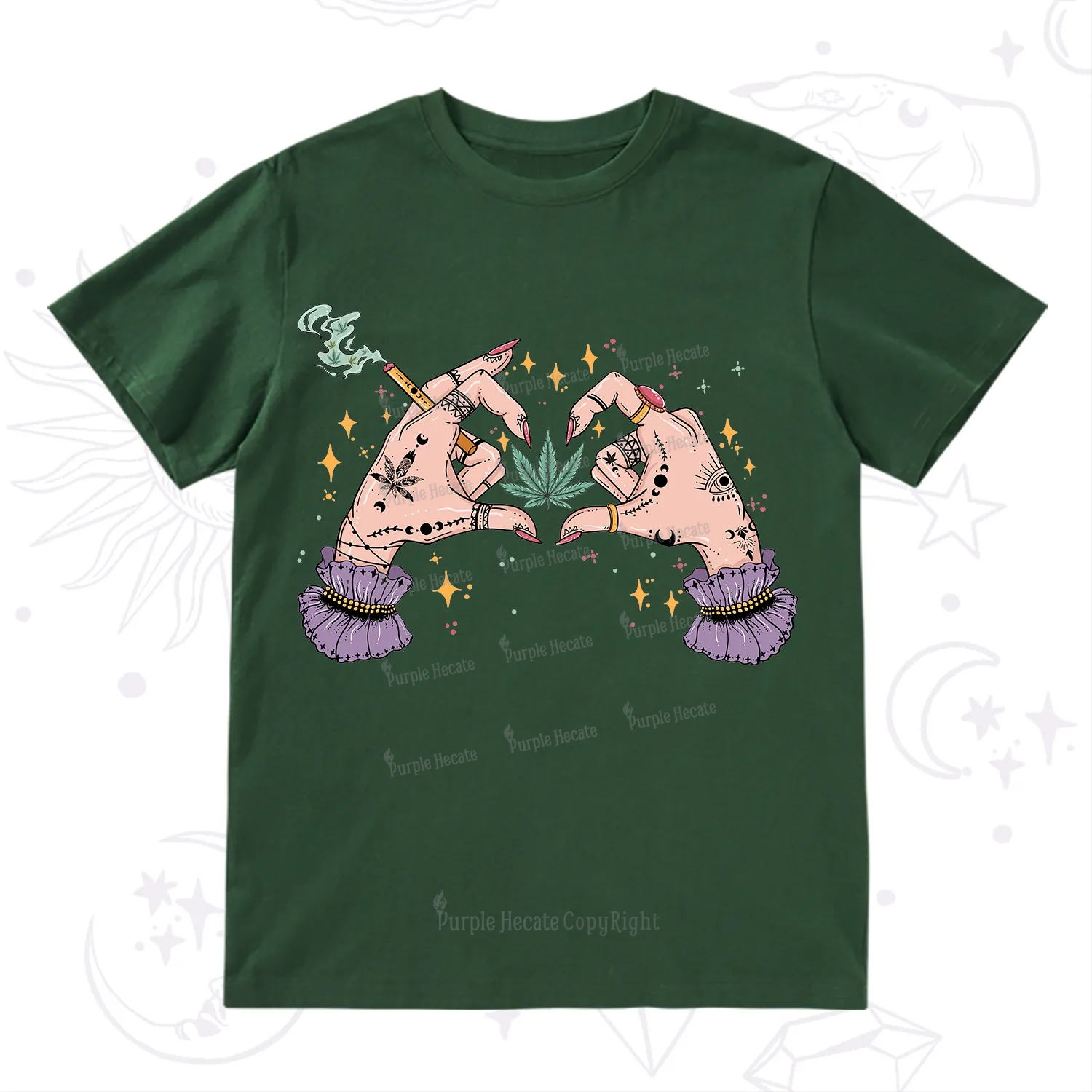 Purplehecate You're Never Alone If You Have Weed T-Shirt