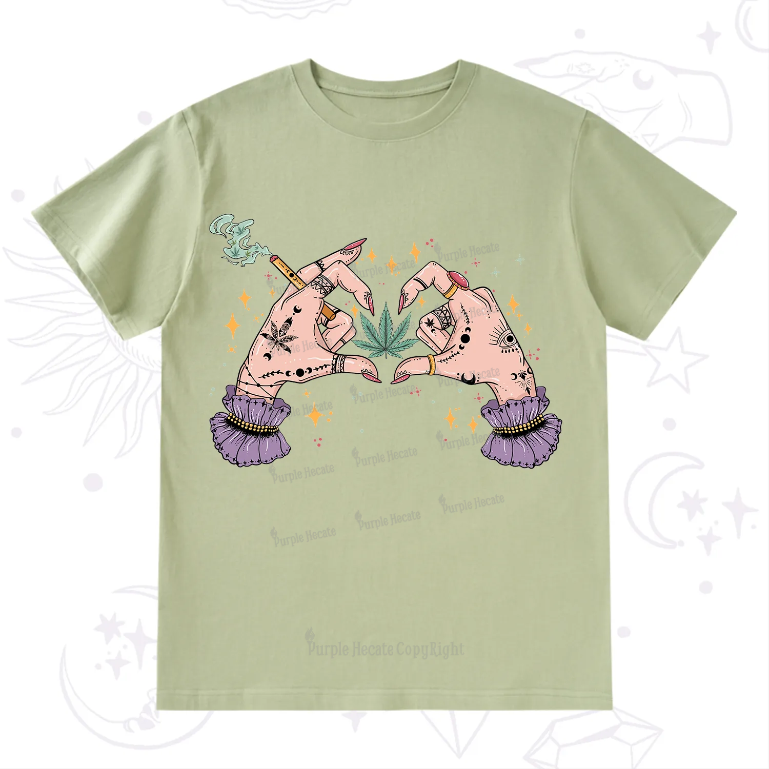 Purplehecate You're Never Alone If You Have Weed T-Shirt