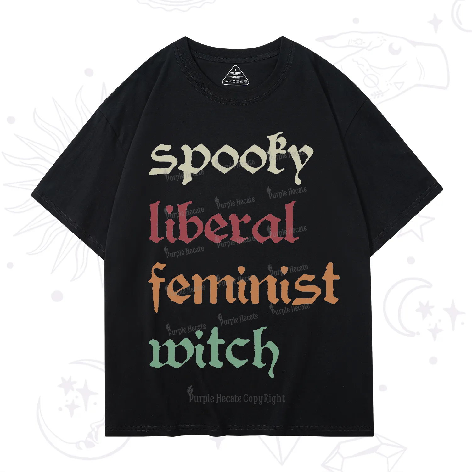 Purplehecate Spooky Liberal Feminist Witch T-Shirt