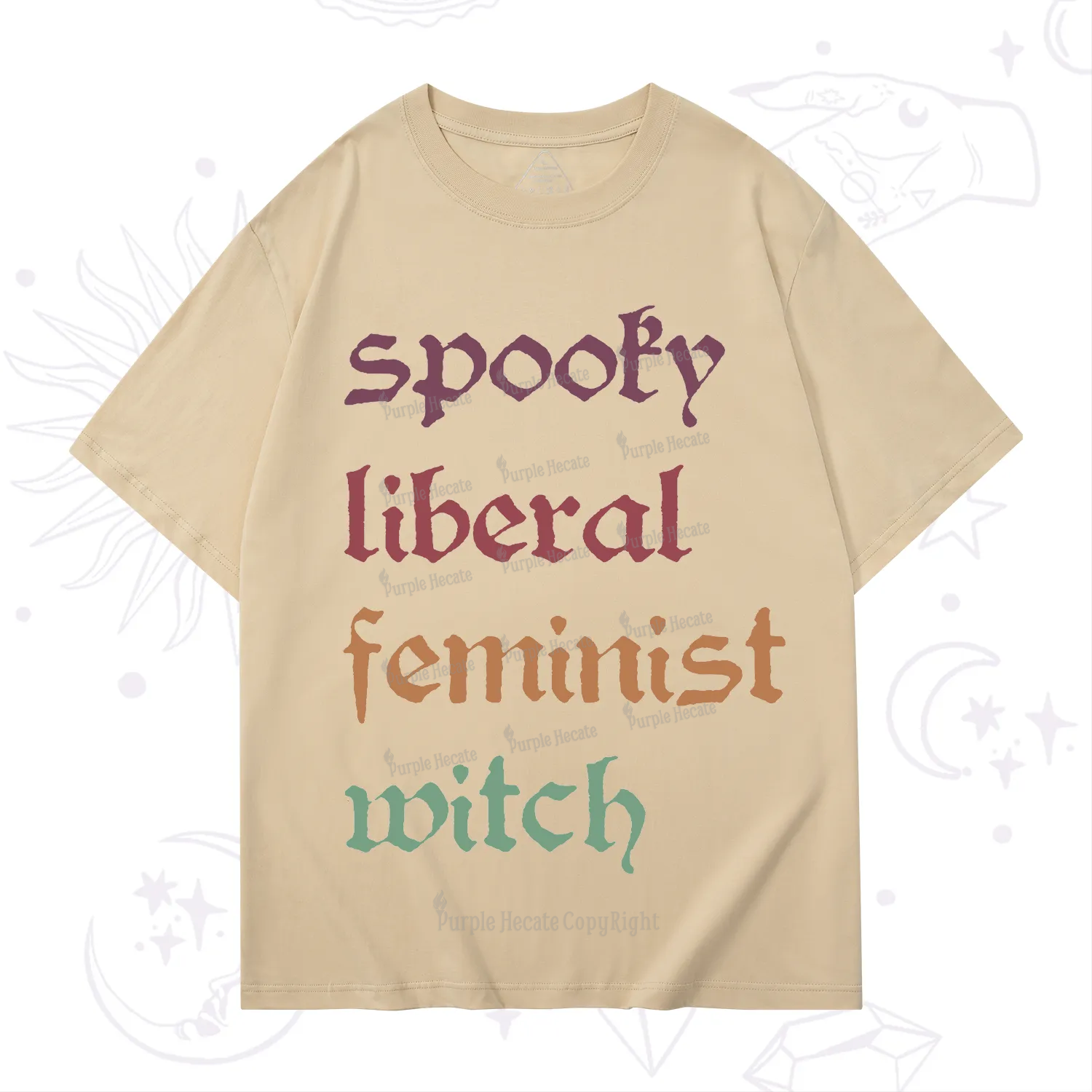 Purplehecate Spooky Liberal Feminist Witch T-Shirt
