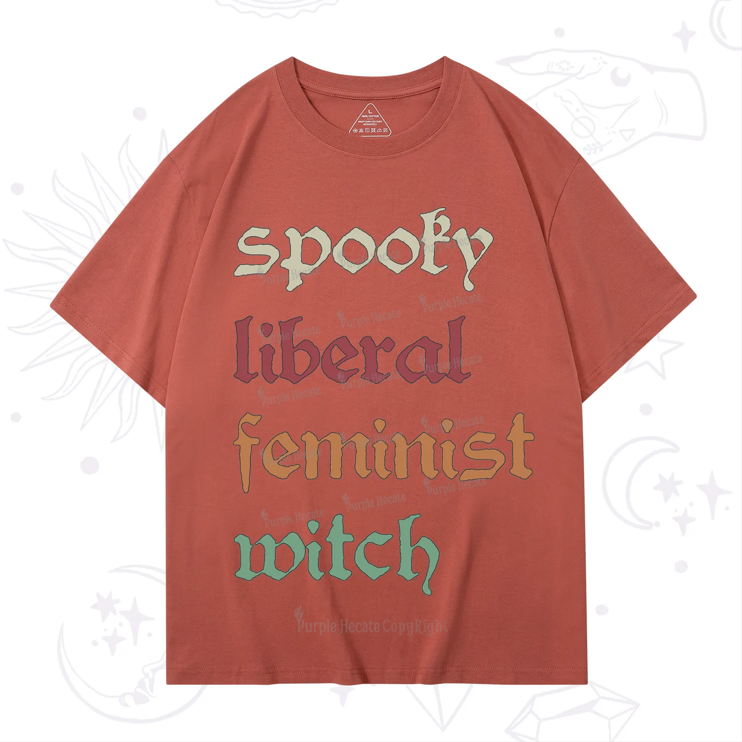 Purplehecate Spooky Liberal Feminist Witch T-Shirt