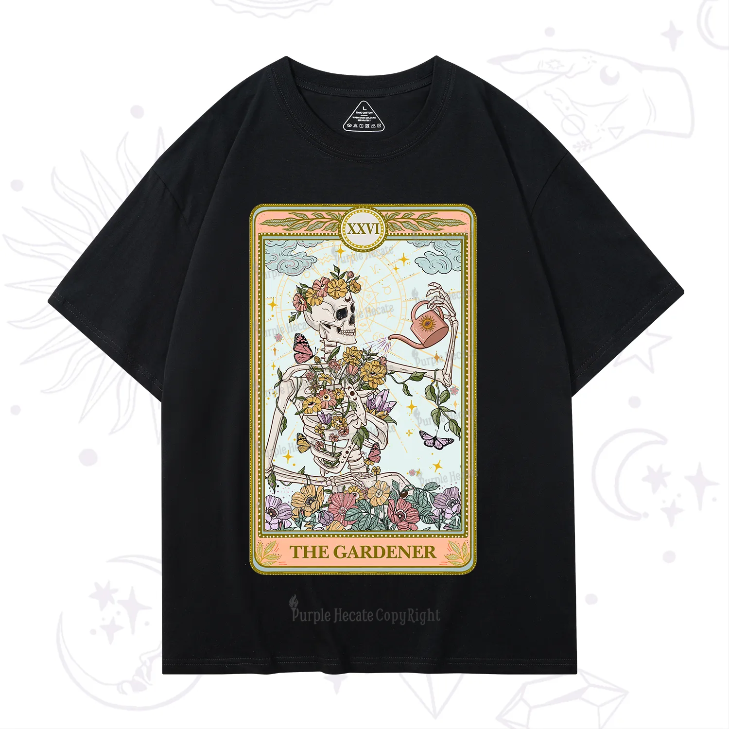 Purplehecate The Skeleton Gardener Tarot T-Shirt