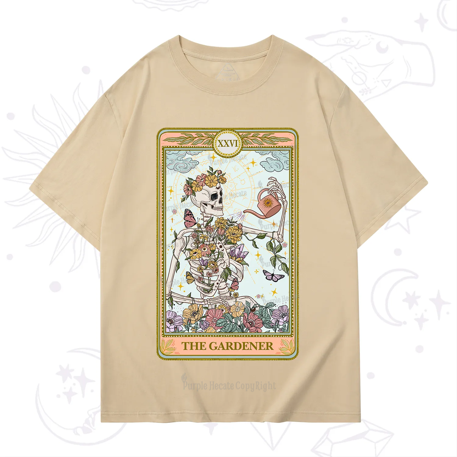 Purplehecate The Skeleton Gardener Tarot T-Shirt