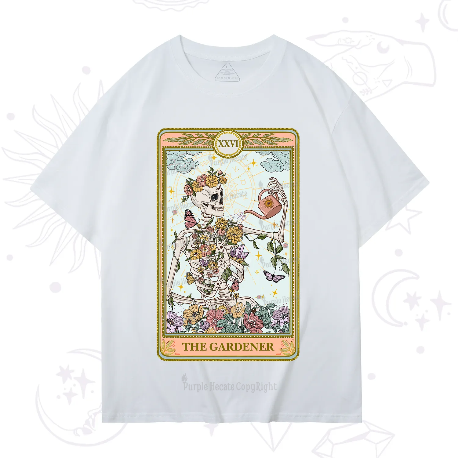Purplehecate The Skeleton Gardener Tarot T-Shirt