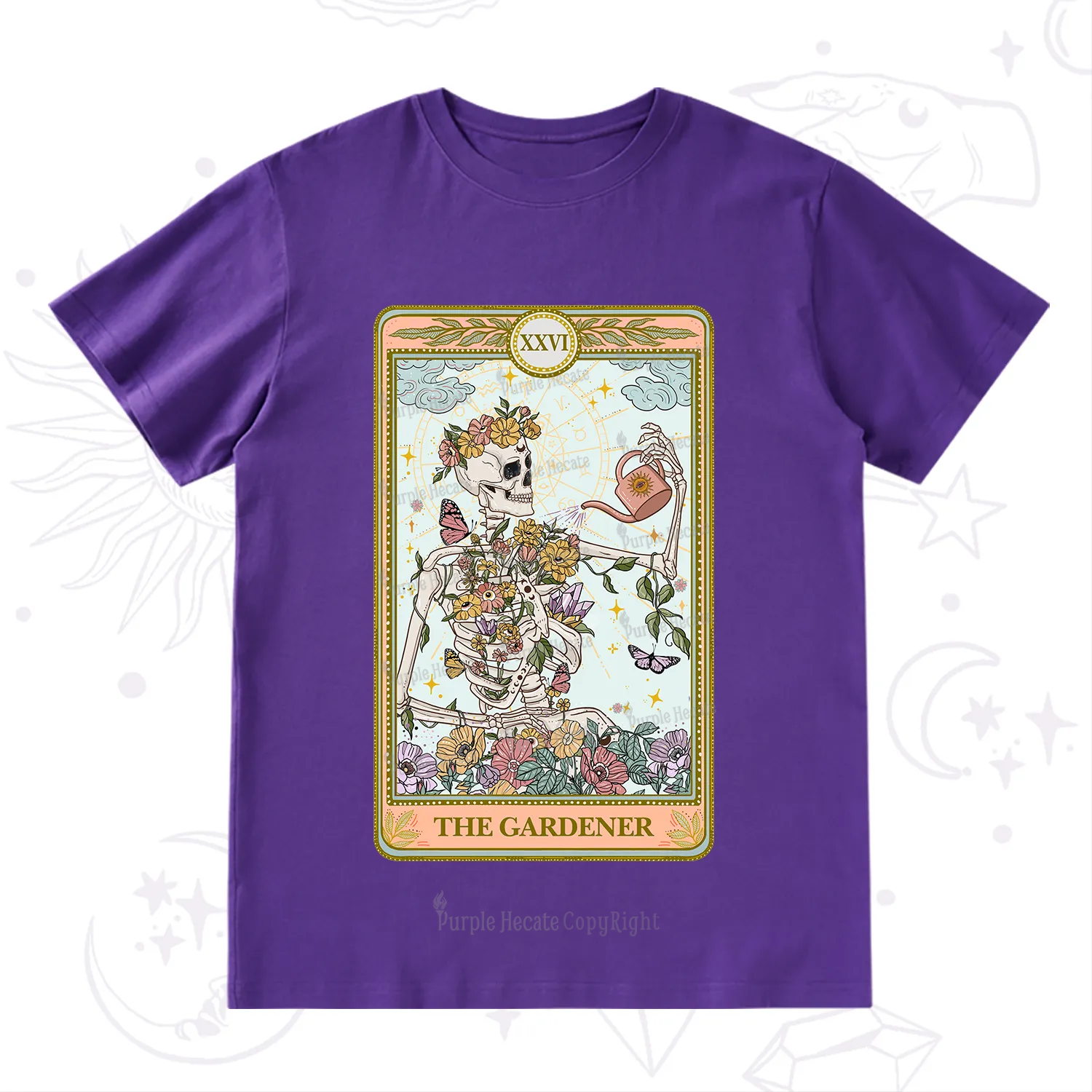 Purplehecate The Skeleton Gardener Tarot T-Shirt