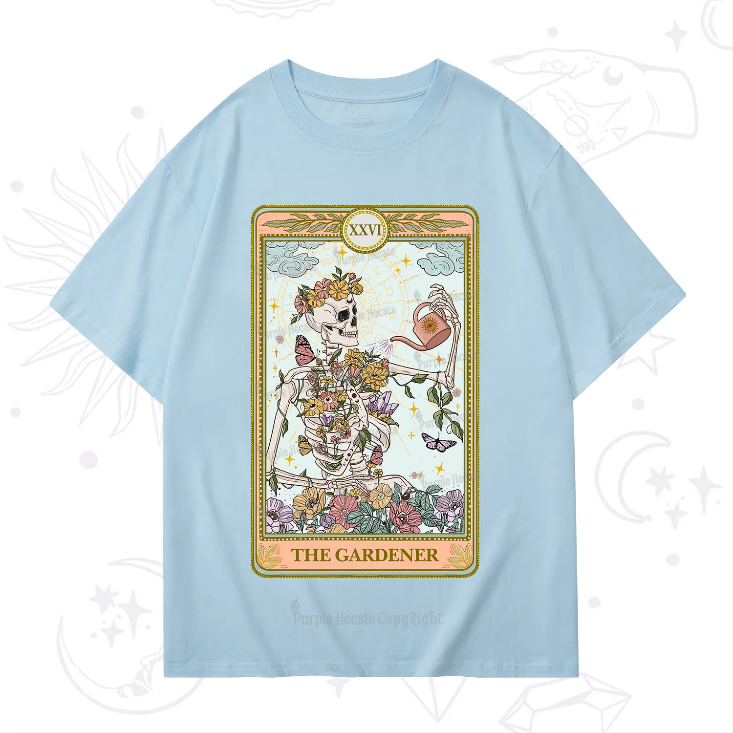 Purplehecate The Skeleton Gardener Tarot T-Shirt