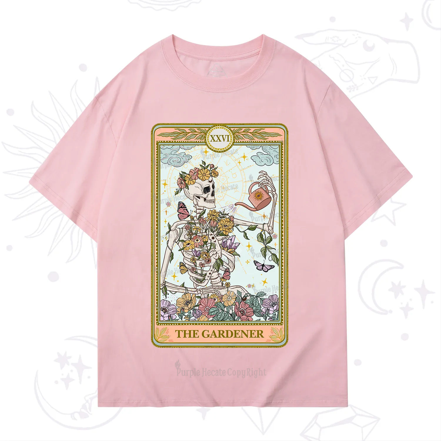 Purplehecate The Skeleton Gardener Tarot T-Shirt