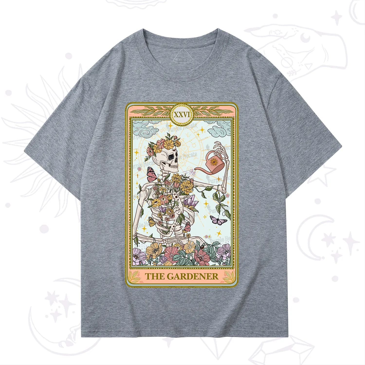 Purplehecate The Skeleton Gardener Tarot T-Shirt