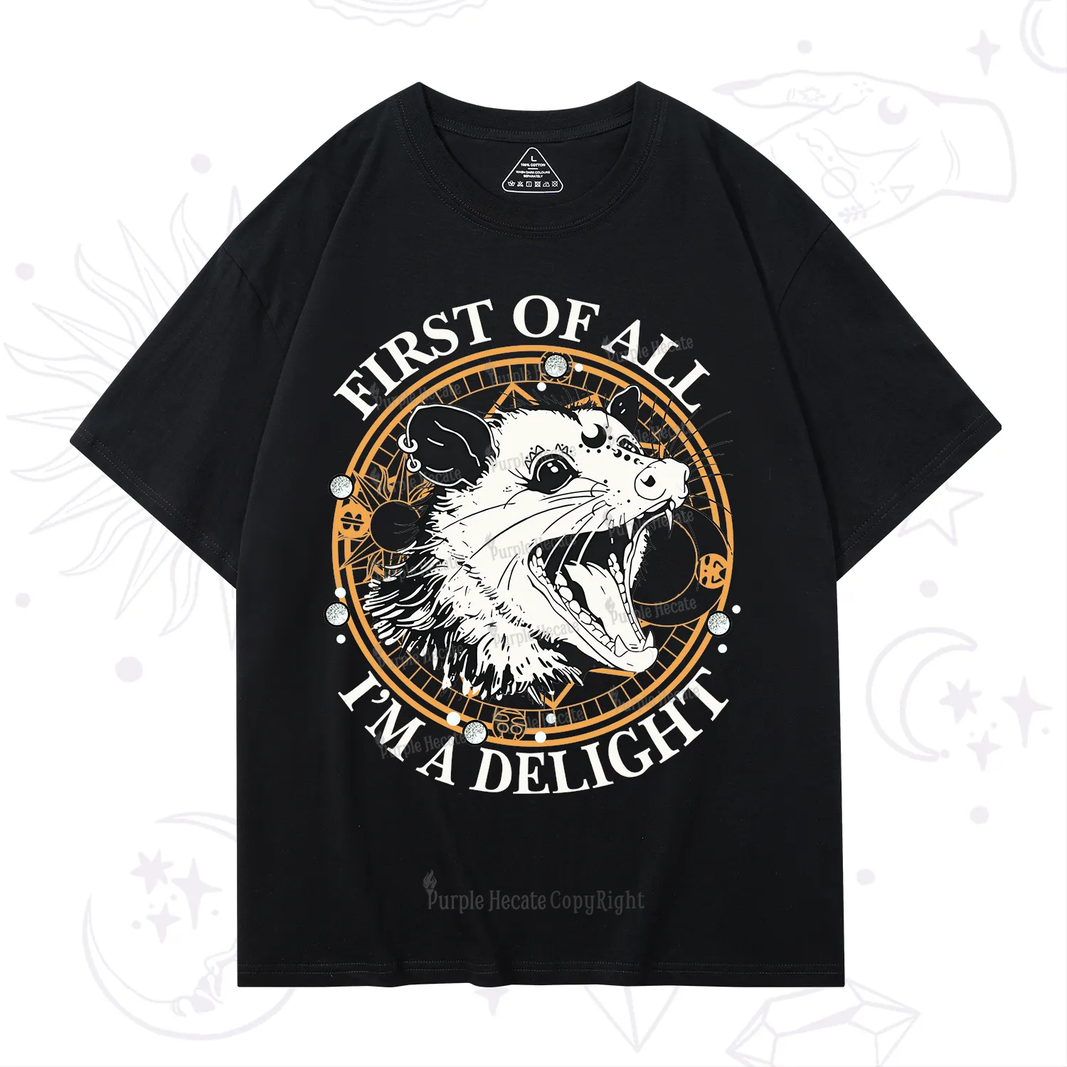 Purplehecate First Of All I Am A Delightful Angry Opossum T-Shirt