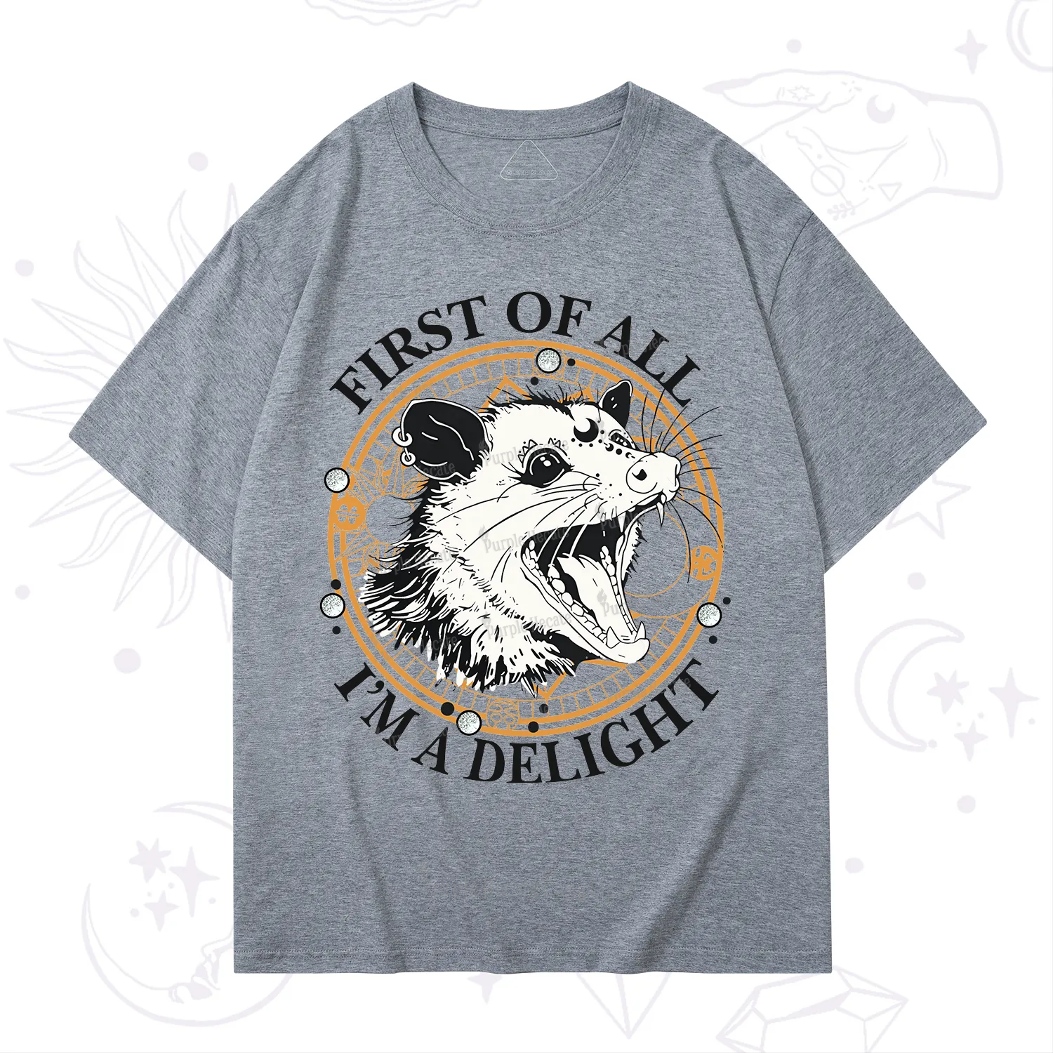 Purplehecate First Of All I Am A Delightful Angry Opossum T-Shirt