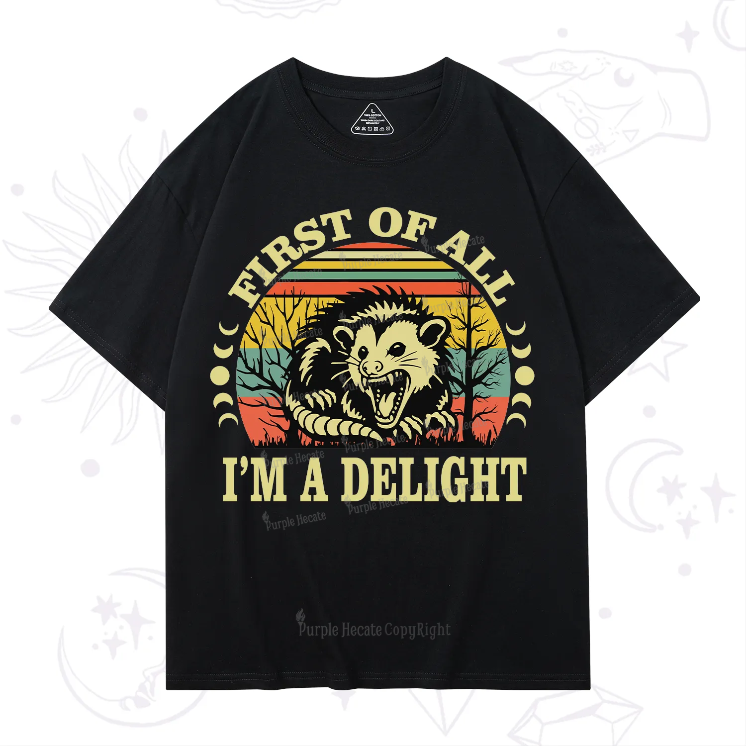 Purplehecate First Of All I'm A Delightful Opossum T-Shirt