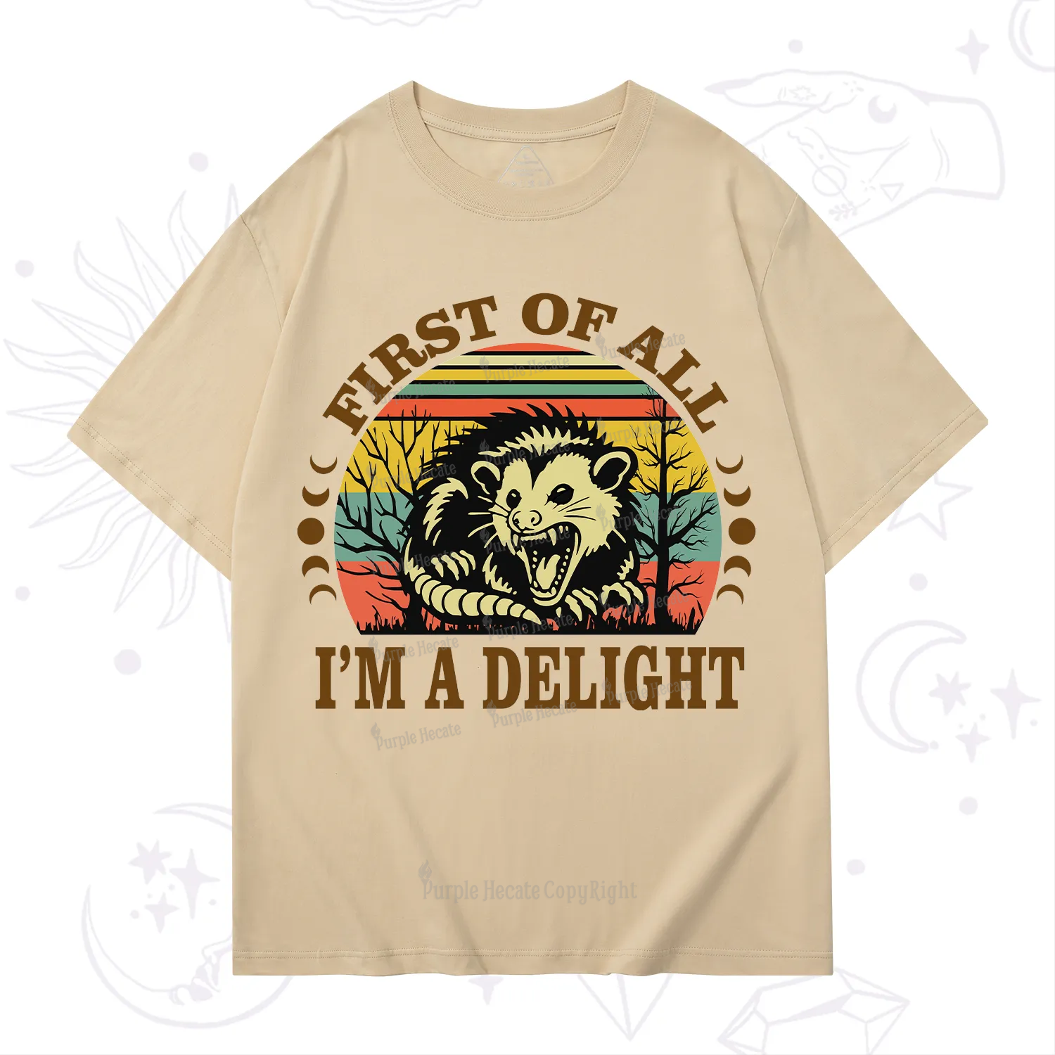 Purplehecate First Of All I'm A Delightful Opossum T-Shirt