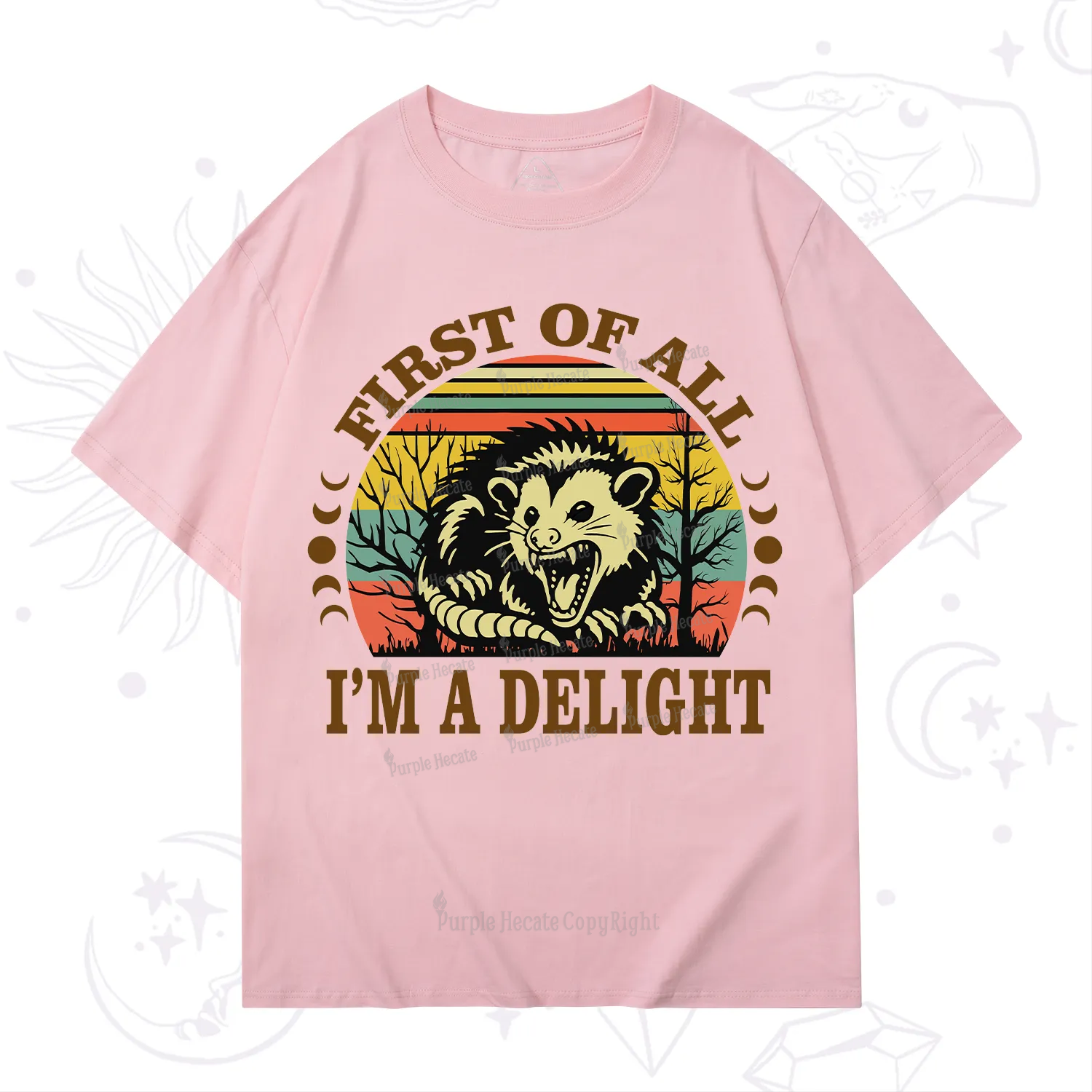 Purplehecate First Of All I'm A Delightful Opossum T-Shirt