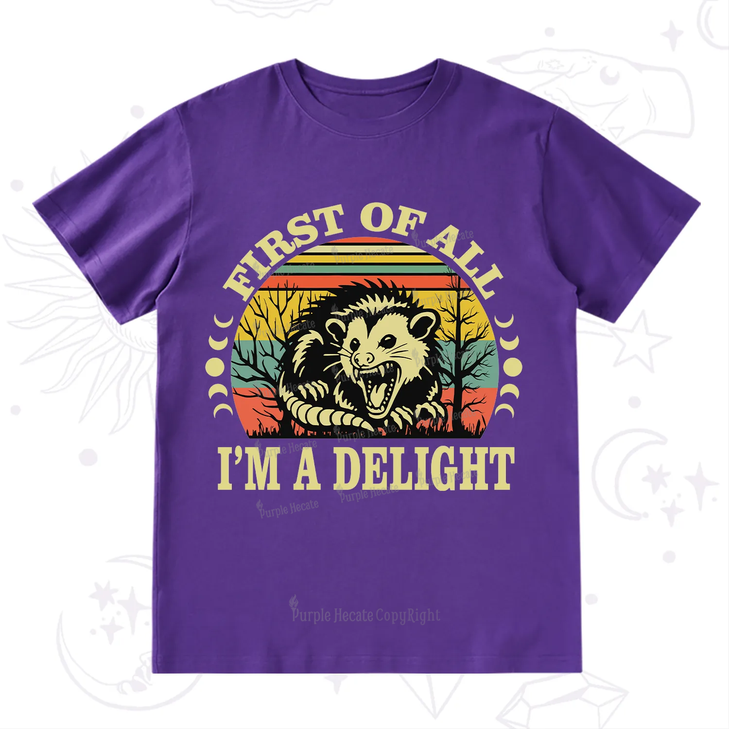 Purplehecate First Of All I'm A Delightful Opossum T-Shirt