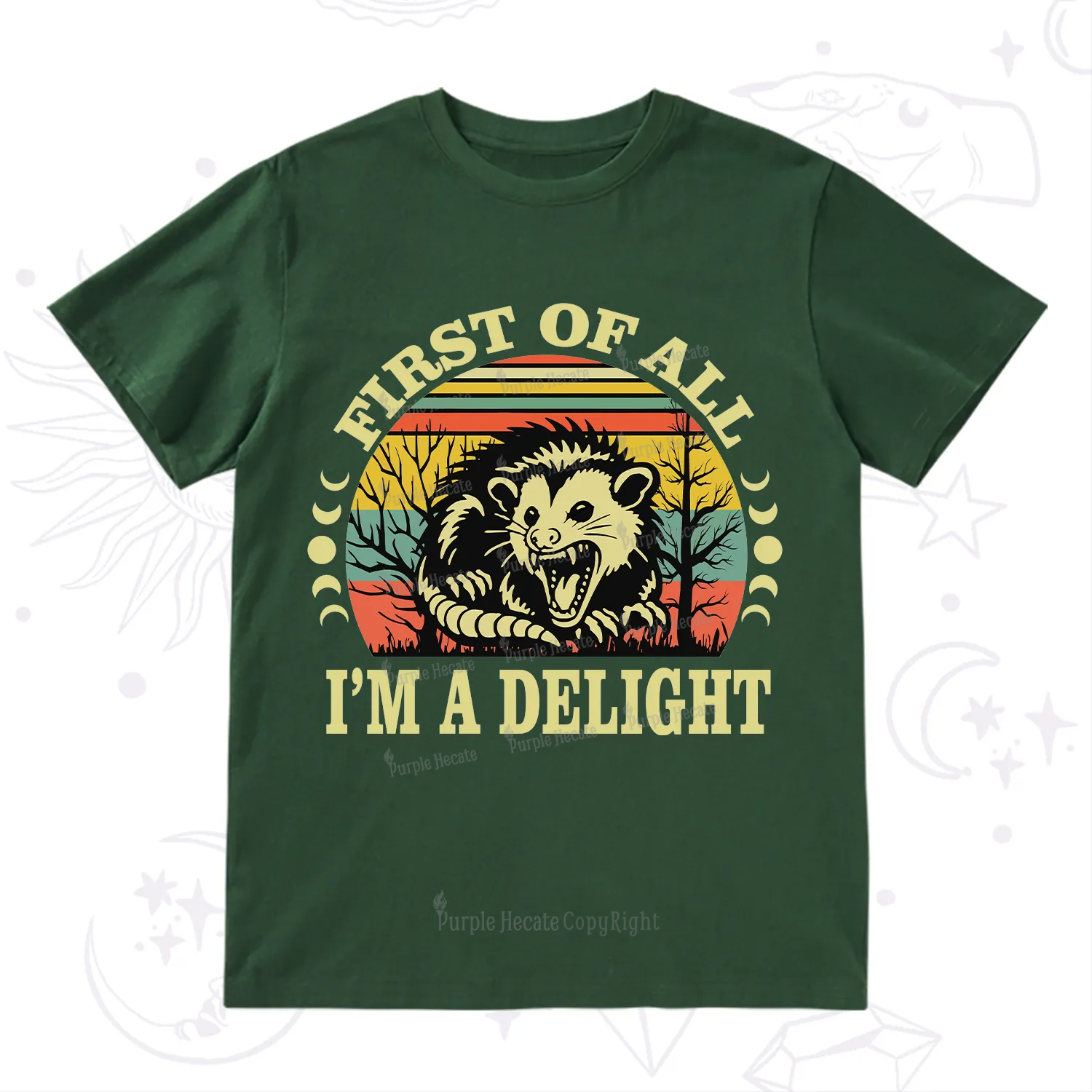 Purplehecate First Of All I'm A Delightful Opossum T-Shirt