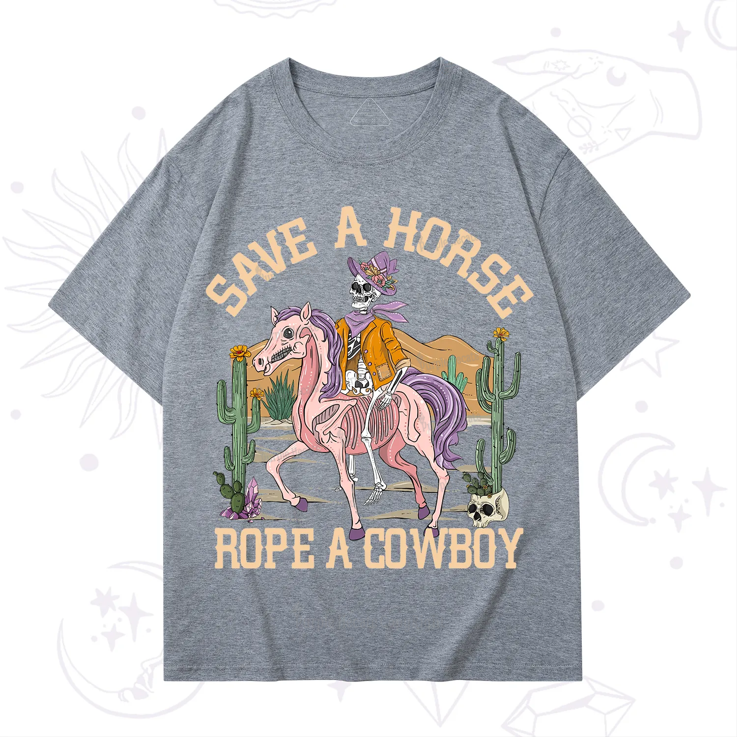 Purplehecate Save A Horse Rope A Cowboy T-Shirt