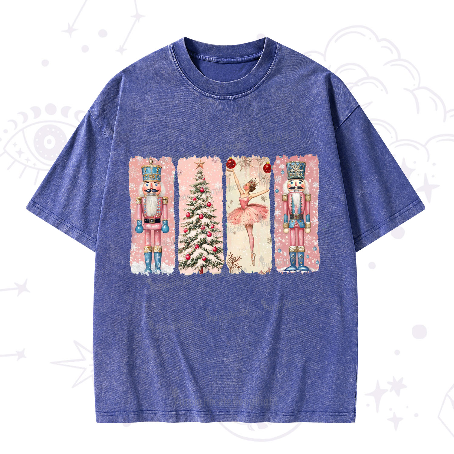 Purplehecate Nutcracker Christmas Washed T-Shirt