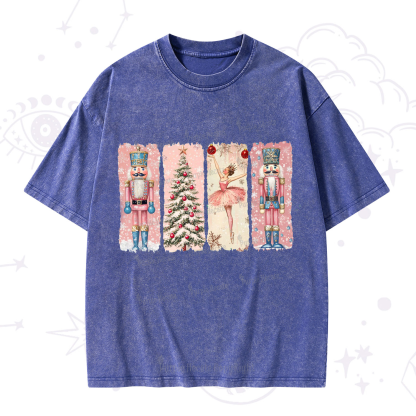 Purplehecate Nutcracker Christmas Washed T-Shirt
