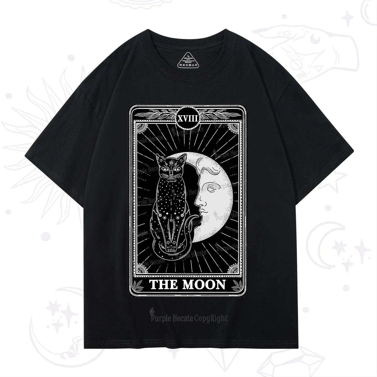 Purplehecate The Moon Tarot Card T-Shirt