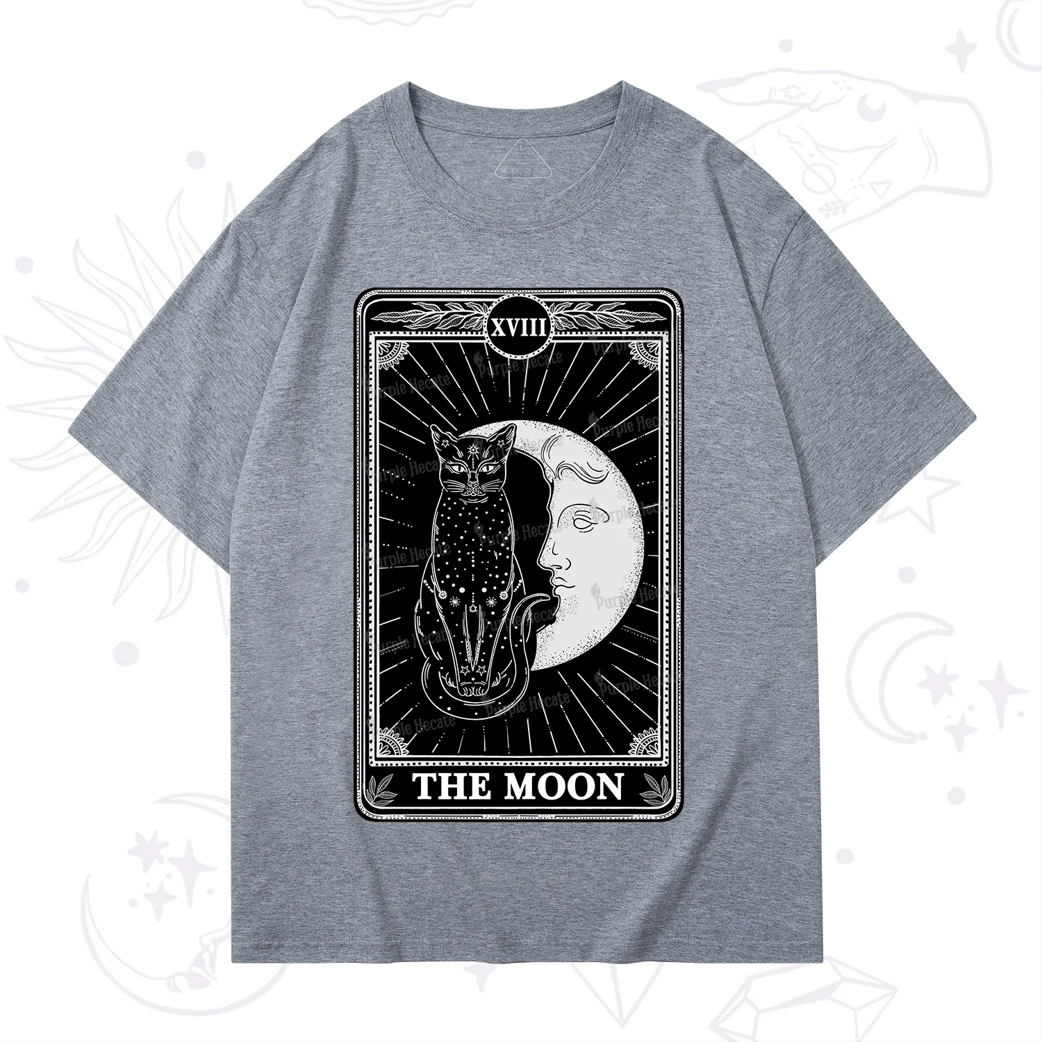 Purplehecate The Moon Tarot Card T-Shirt