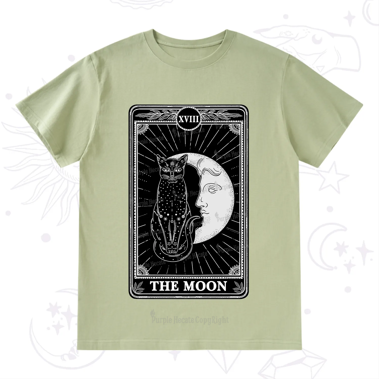 Purplehecate The Moon Tarot Card T-Shirt