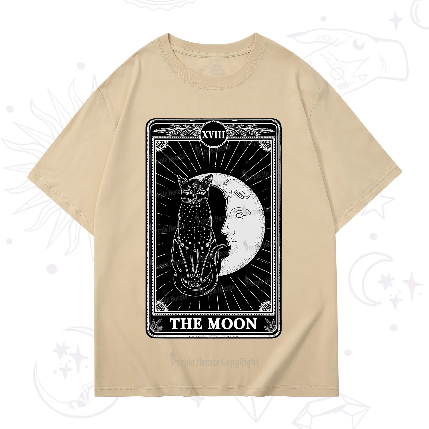 Purplehecate The Moon Tarot Card T-Shirt