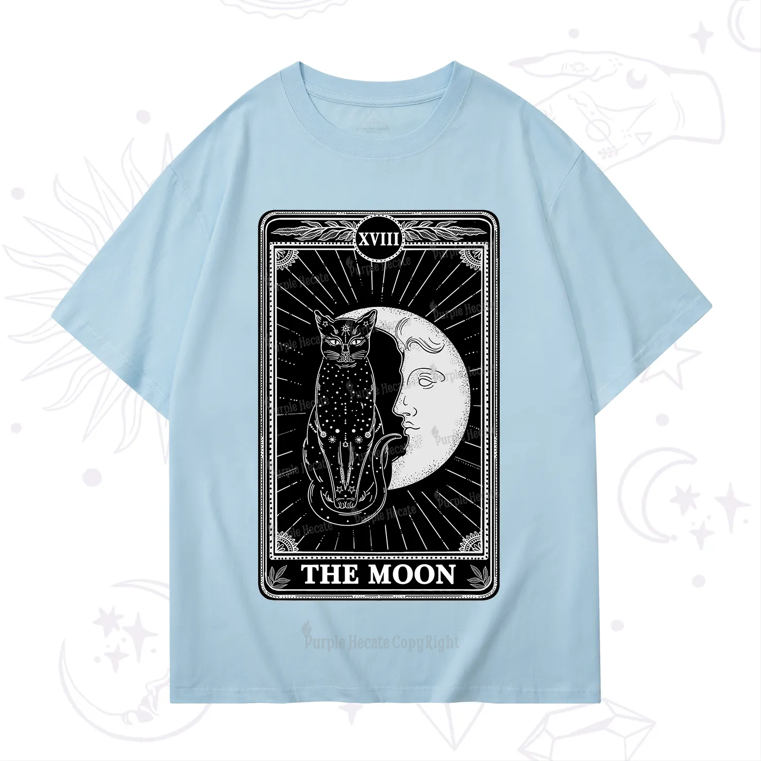 Purplehecate The Moon Tarot Card T-Shirt