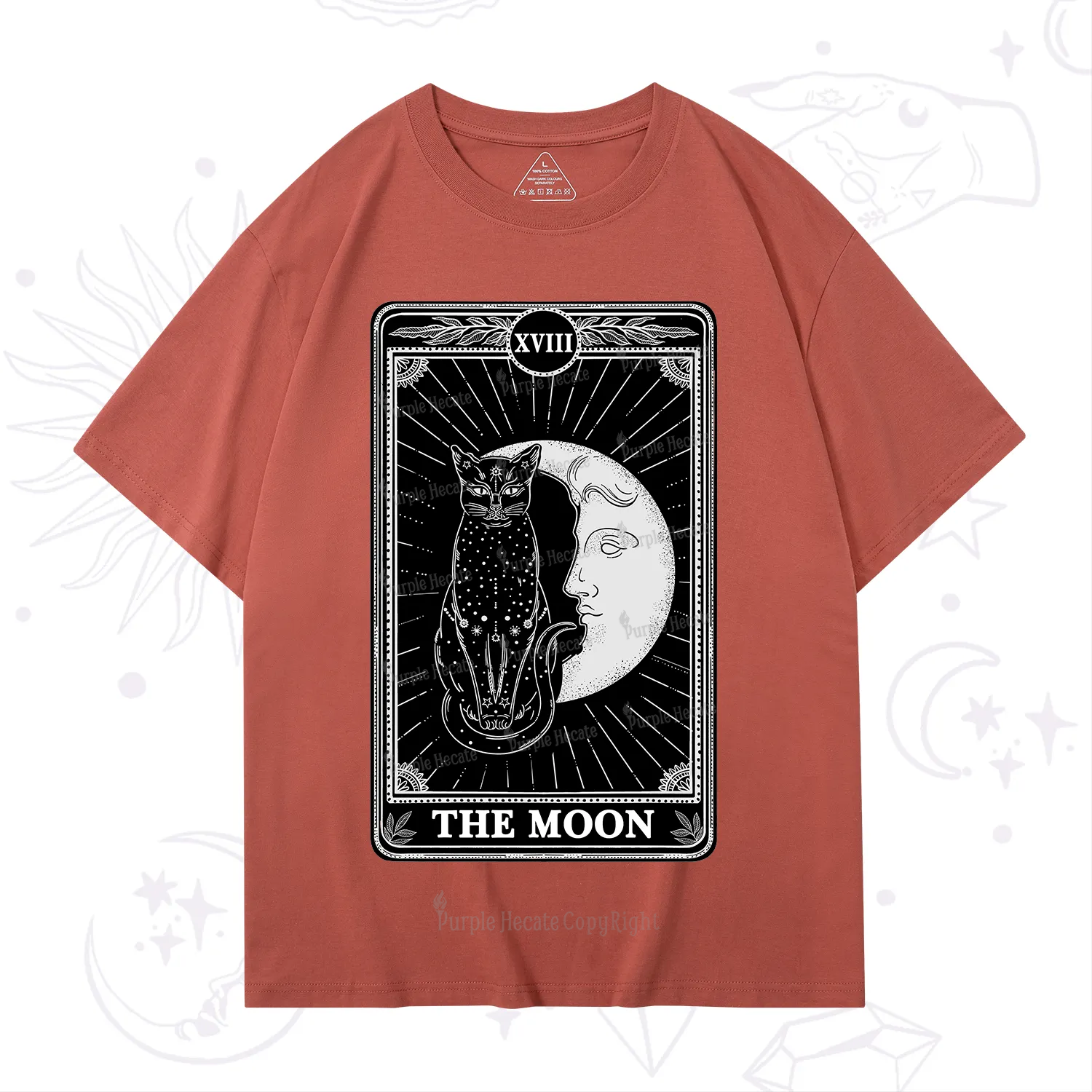 Purplehecate The Moon Tarot Card T-Shirt