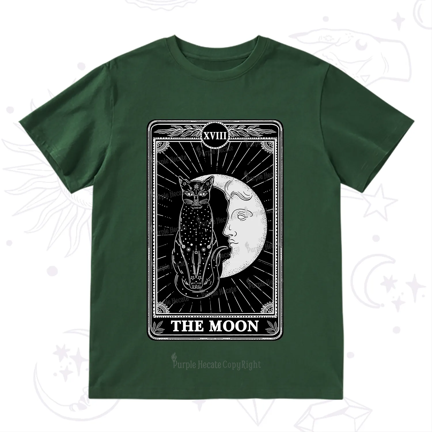 Purplehecate The Moon Tarot Card T-Shirt
