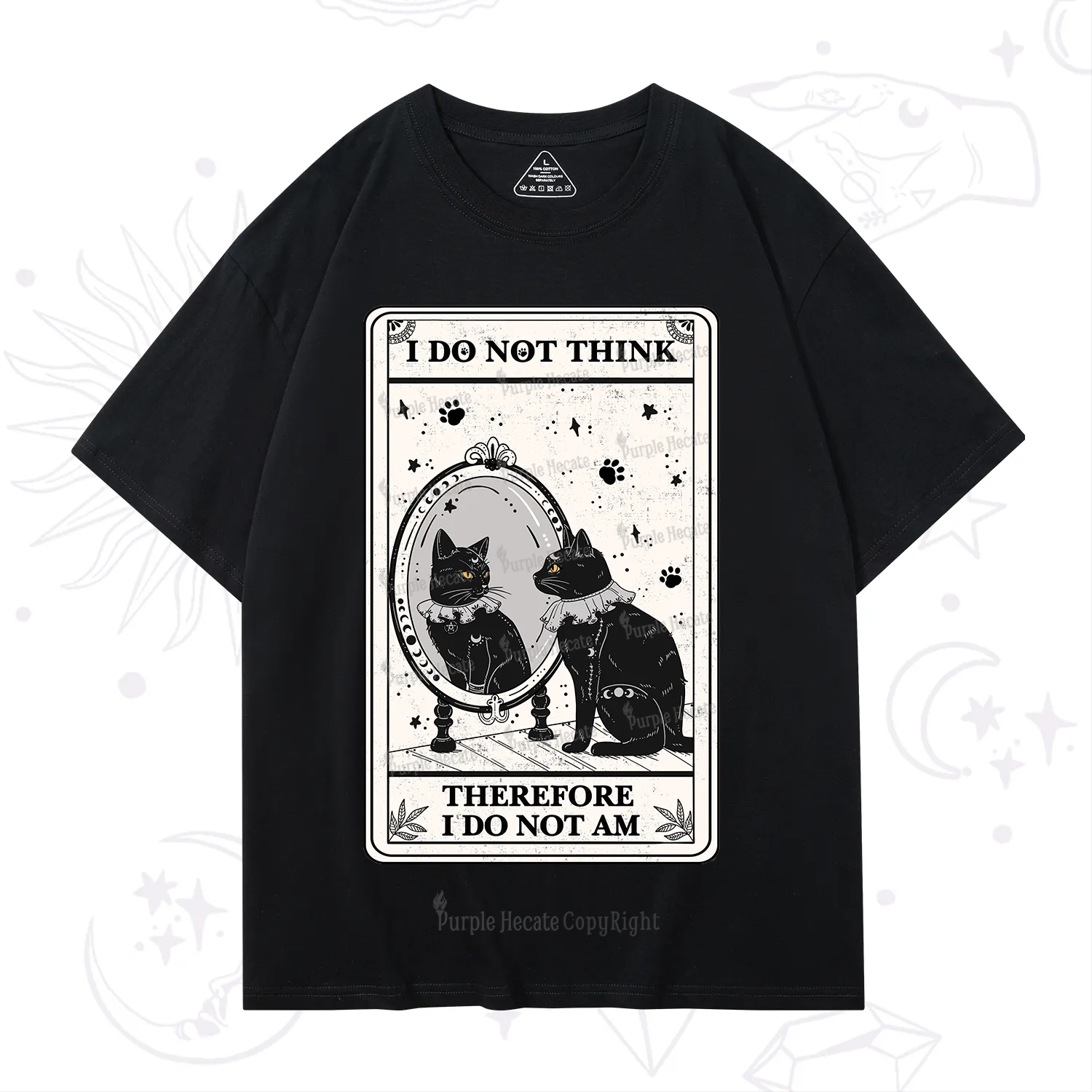 Purplehecate The I Do Not Think Therefore I Do Not Am Oracle Card T-Shirt