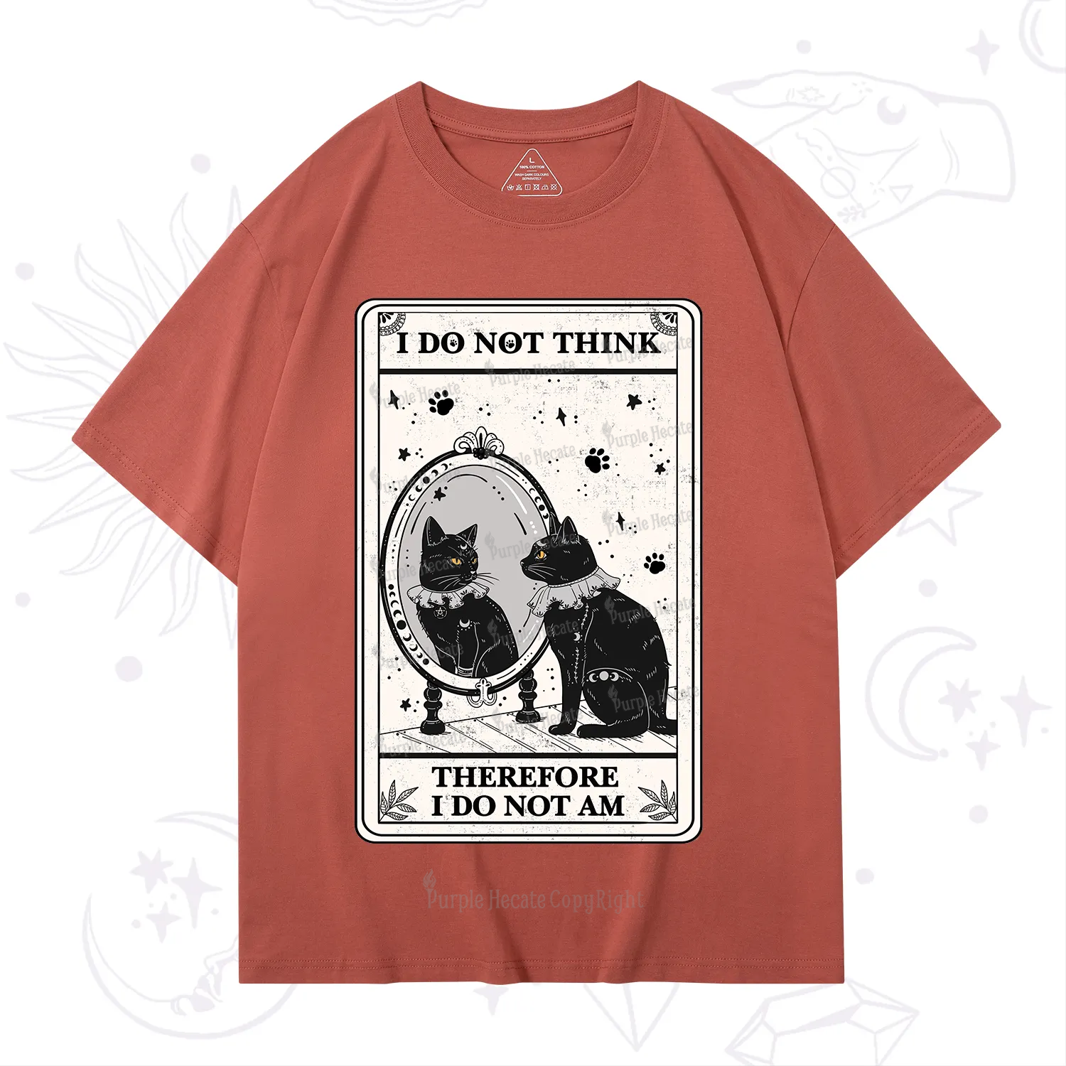 Purplehecate The I Do Not Think Therefore I Do Not Am Oracle Card T-Shirt