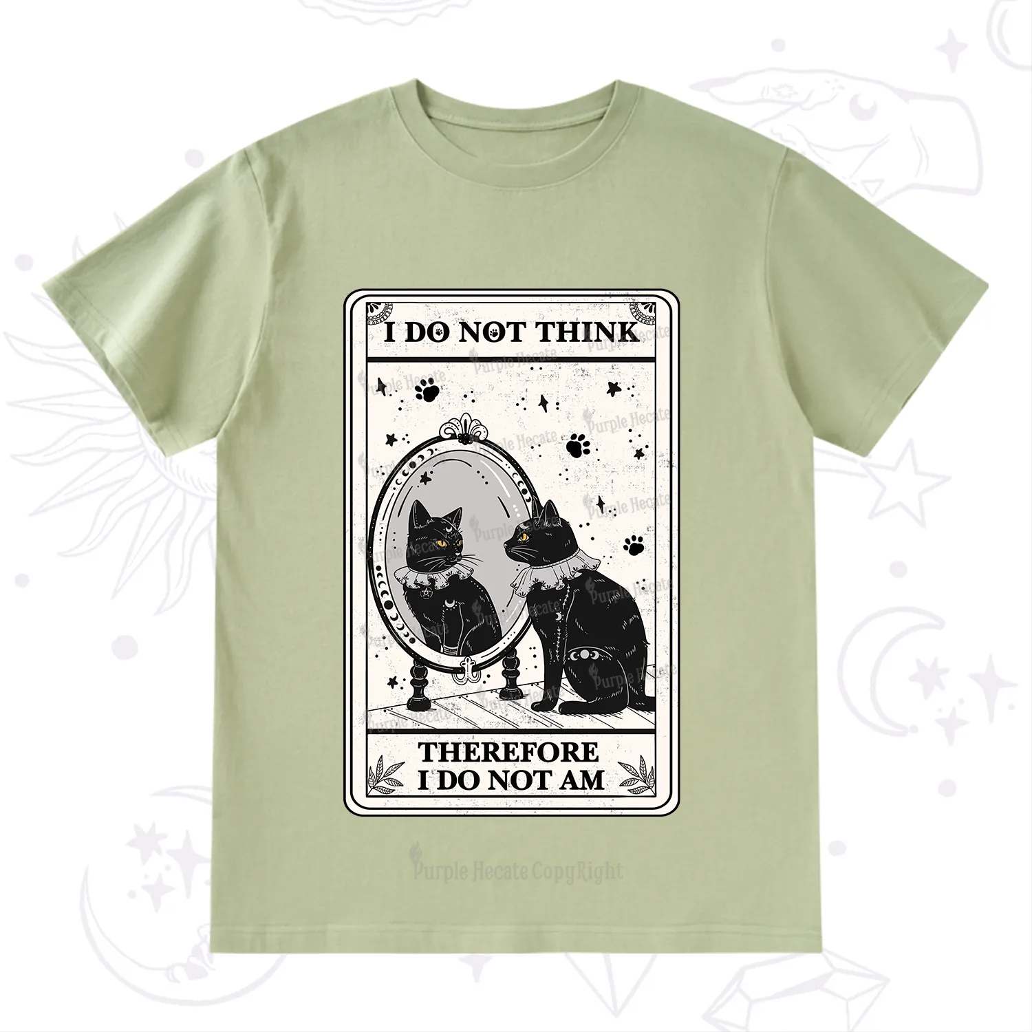 Purplehecate The I Do Not Think Therefore I Do Not Am Oracle Card T-Shirt