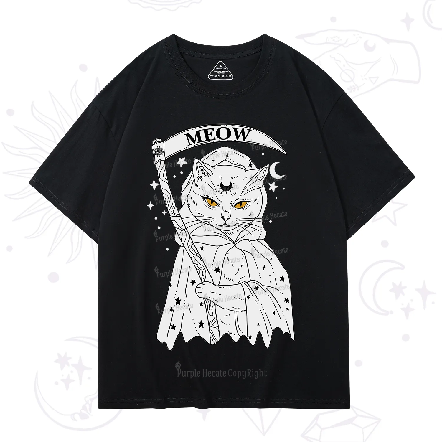 Purplehecate Grim Meow Reaper T-Shirt