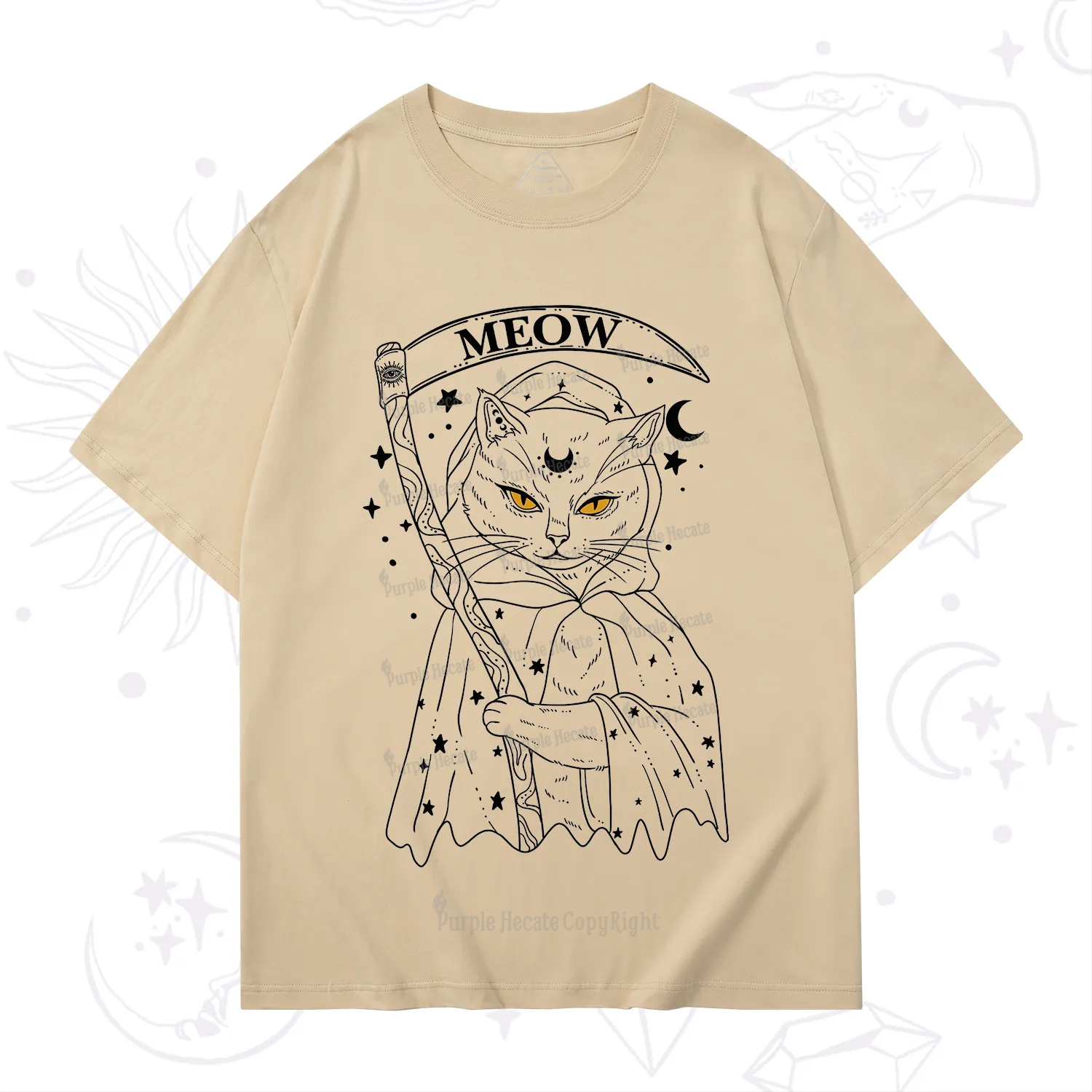 Purplehecate Grim Meow Reaper T-Shirt