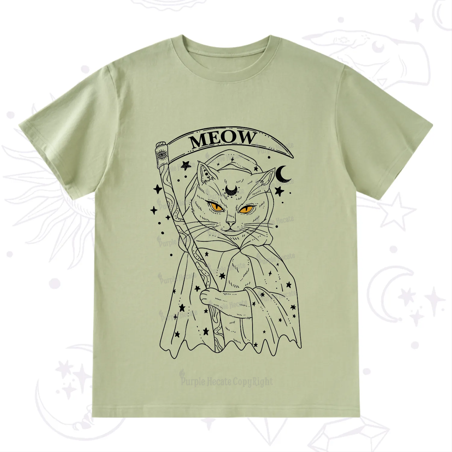 Purplehecate Grim Meow Reaper T-Shirt