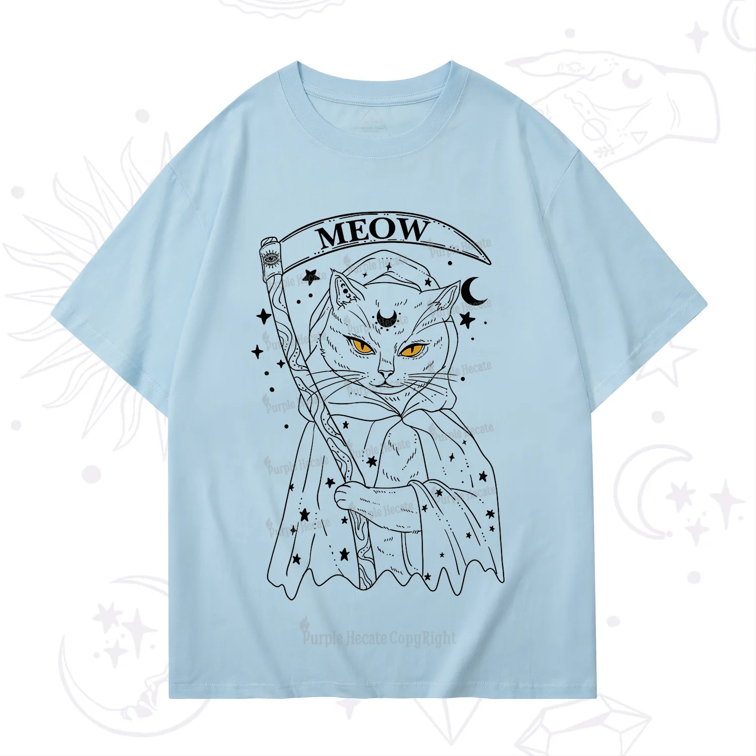 Purplehecate Grim Meow Reaper T-Shirt