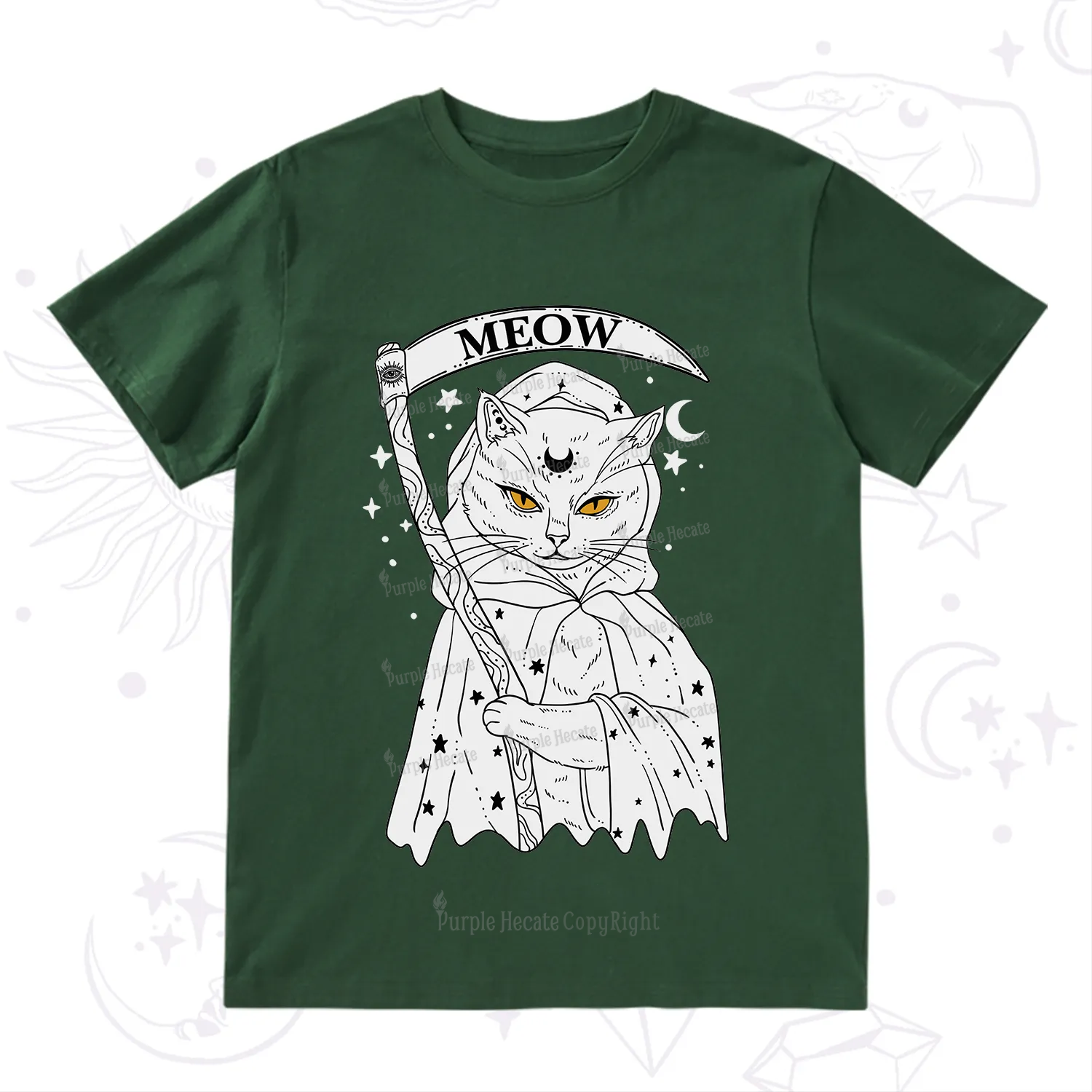 Purplehecate Grim Meow Reaper T-Shirt