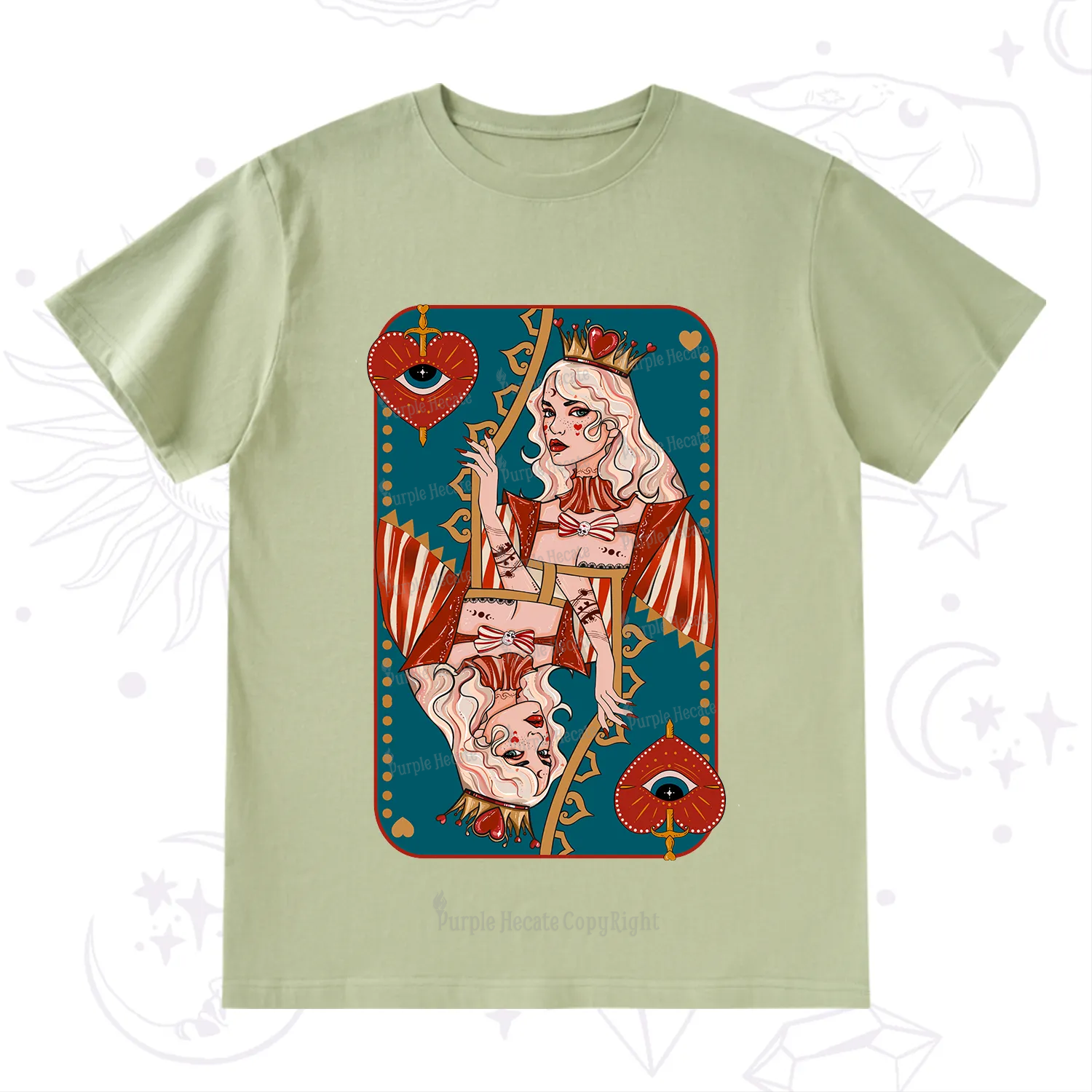 Purplehecate Mystic Queen of Hearts T-Shirt