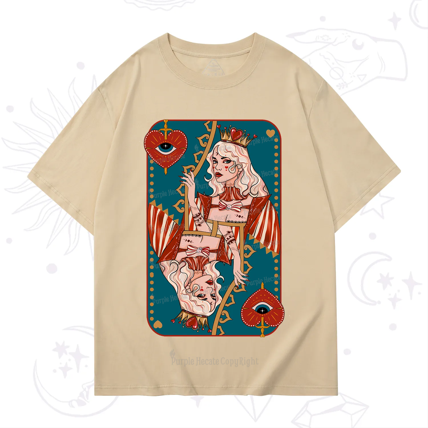 Purplehecate Mystic Queen of Hearts T-Shirt