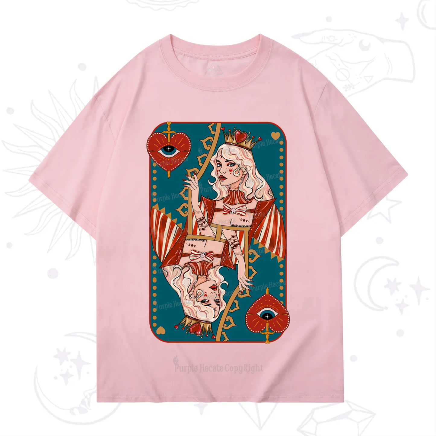 Purplehecate Mystic Queen of Hearts T-Shirt