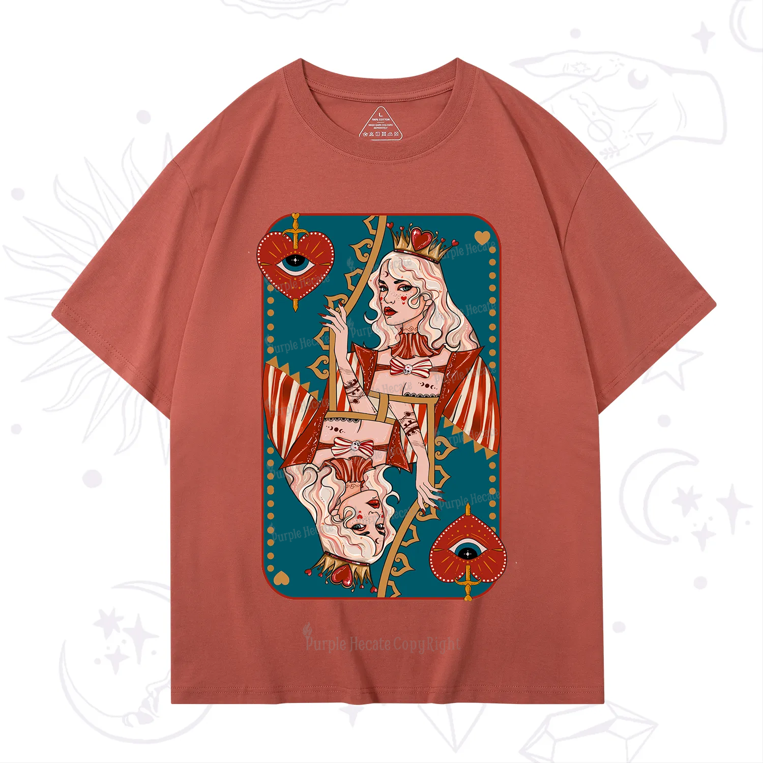 Purplehecate Mystic Queen of Hearts T-Shirt