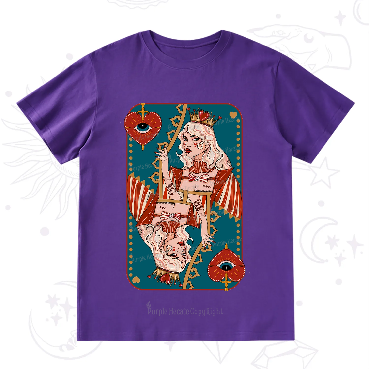 Purplehecate Mystic Queen of Hearts T-Shirt
