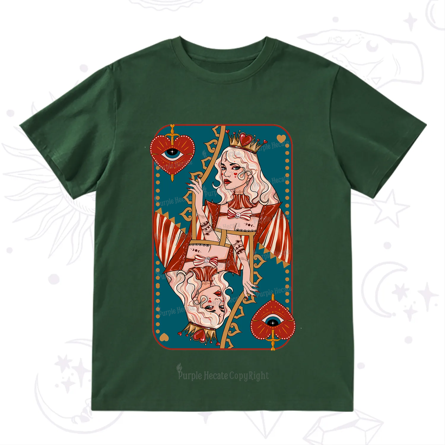 Purplehecate Mystic Queen of Hearts T-Shirt