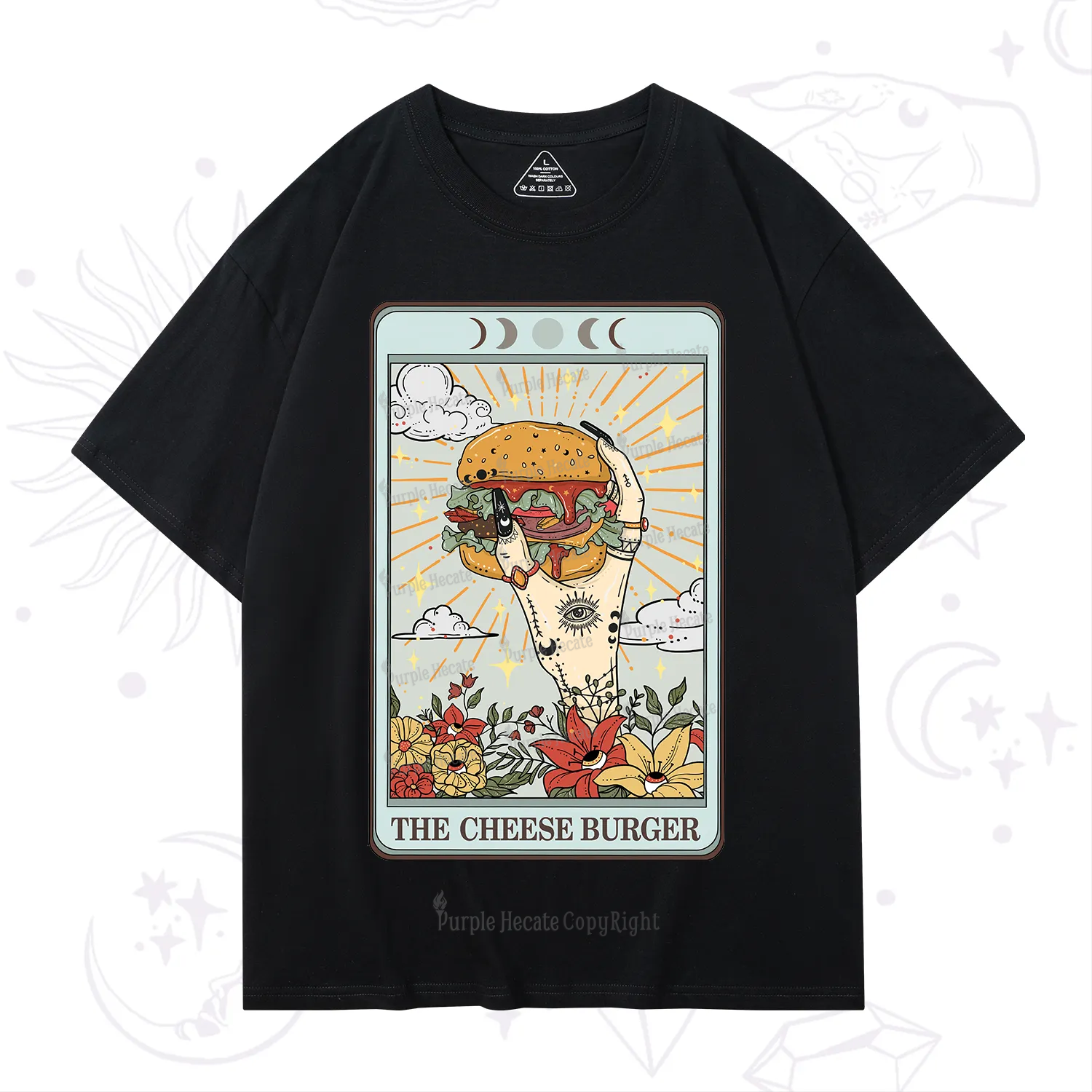 Purplehecate The Cheese Burger Tarot T-Shirt
