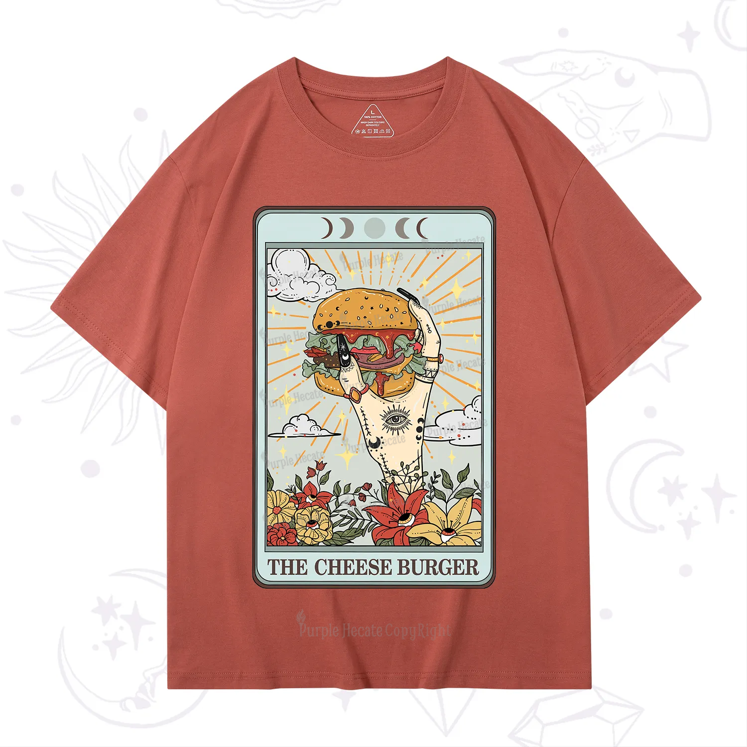 Purplehecate The Cheese Burger Tarot T-Shirt