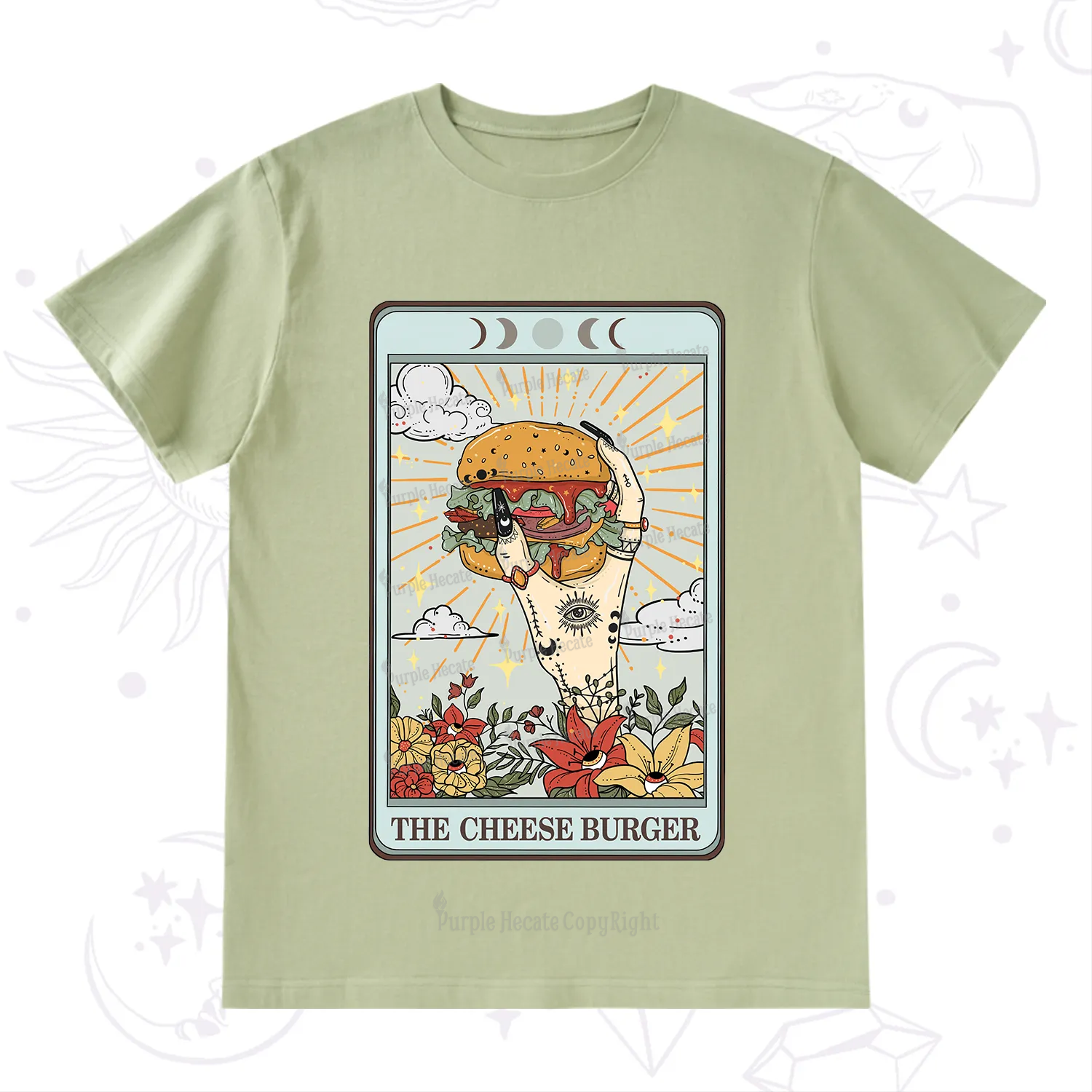Purplehecate The Cheese Burger Tarot T-Shirt