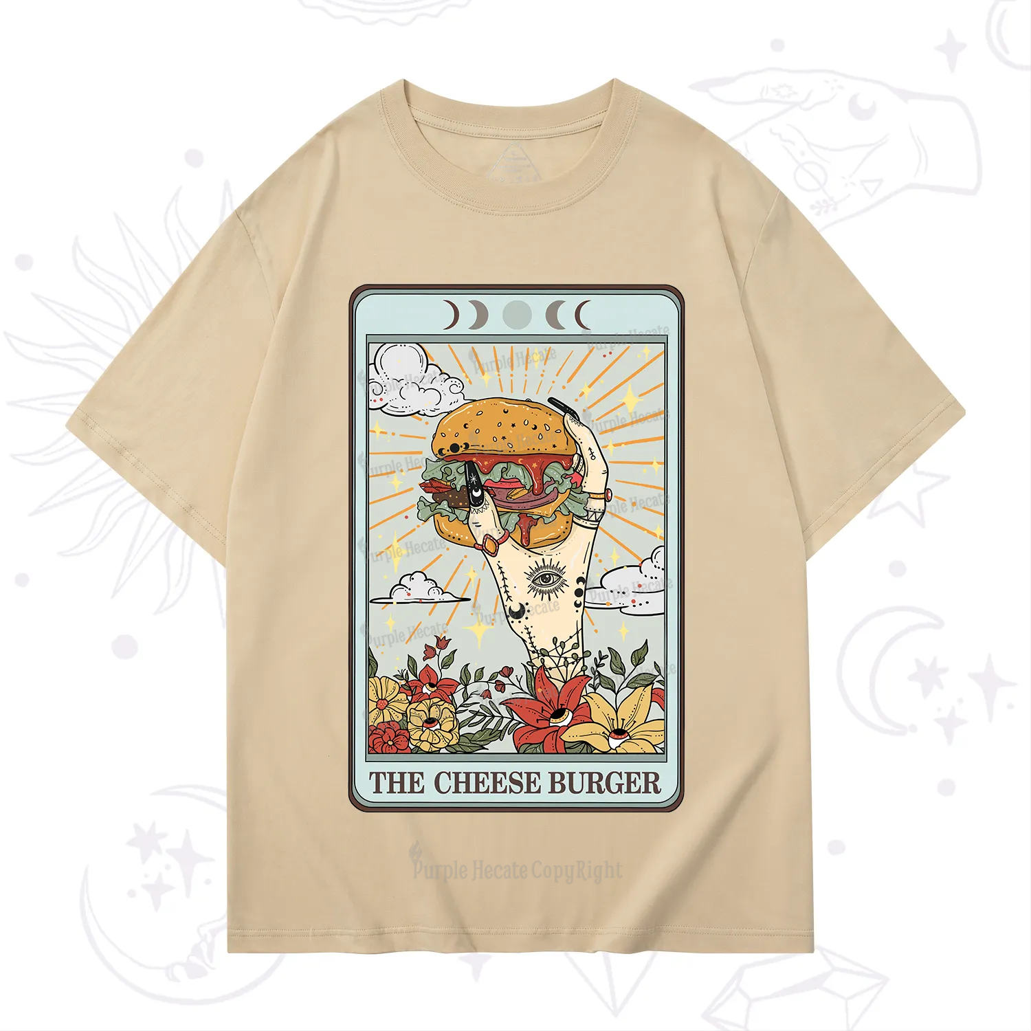 Purplehecate The Cheese Burger Tarot T-Shirt