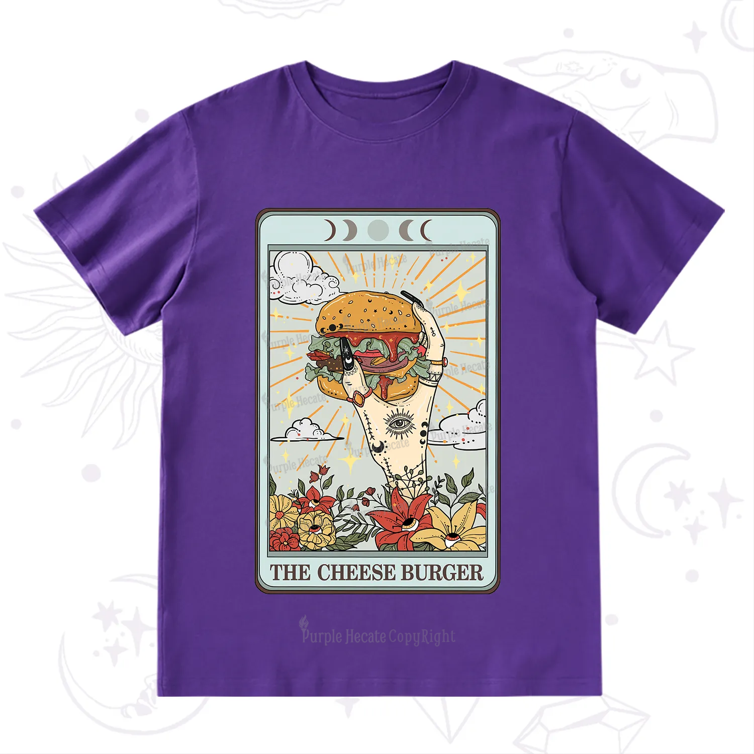 Purplehecate The Cheese Burger Tarot T-Shirt