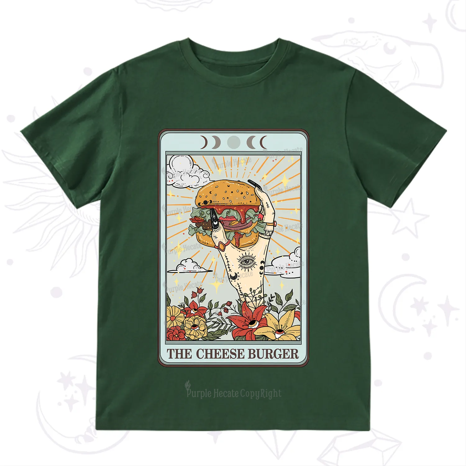 Purplehecate The Cheese Burger Tarot T-Shirt